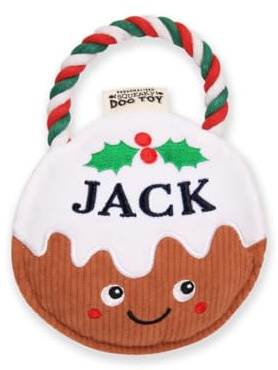 History & Heraldry Personalised Christmas Pudding Dog Toy (Jack)
