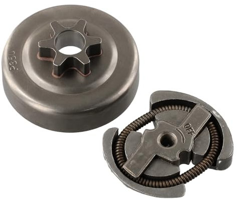 QASULER 3/8in-6T Clutch Drum Kit for 350/351/352/370/371/390/420 Chainsaw, for Husqvarna, 235 236 240 235e 236e 240e 36 41 Mower Parts Mower Deck Engagement Clutch