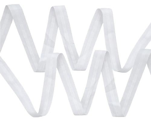 FangBoJie Gardinenband Kräuselband, 28m*2.5cm Vorhangband Polyester, Überschrift Band für Gardine Haken, Vorhang Faltenband,Universalband Weiß Gardinen, Gardinen Kräuselband zum Aufnähen