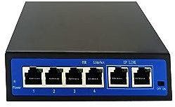 DCDCD Videoportero de 2MP, 1080P, 10 Pulgadas, Pantalla táctil, Big Tuya, inalámbrico, PoE, Timbre con Cable for Villa, Control de Acceso RFID Plano(4-2 PoE Switch)