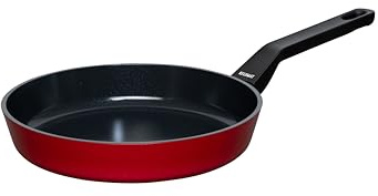 Kelomat 3501-376, Bratpfanne, 24cm Durchmesser, EVO RED, keramische Antihaft-Versiegelung, Induktion, LBH 44.8x25.3x4.4, Gewicht 0.1.08kg, ergonomischer Kunststoffgriff, mit Flammschutz