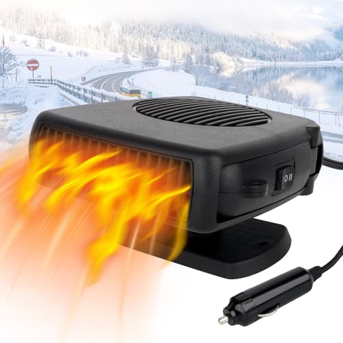 Mineup 12V 150W Autoheizung, Auto Heizlüfter, Auto Heizung Entfroster, 360° Drehbar Entfroster Autoheizung, Schnelle Heizung Defroster,Tragbare Heizlüfter Aut,Car Heater Mit Zigarettenanzünder-Stecker