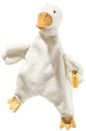 Steiff Kuscheltier Gilda Gans Schmusetuch, Süßes Stofftier, Jungen, Mädchen & Babys ab 0 Monaten, Friends, Plüschtier 28 cm, Weiß, 242861