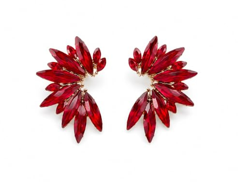MAJALE_ Pendientes para ceremonia, boda, graduación, noche de verano o fiesta elegante – estilo bohemio chic_ Elegantes Mujer– Diseño Floral Sofisticado