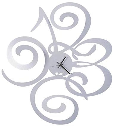 Arti & Mestieri Love Filomena - Orologio da Parete di Design 100% Made in Italy - in Ferro, 40 x 45 cm - Alluminio