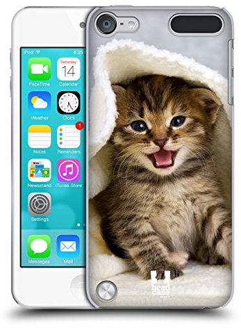 Head Case Designs Kätzchen In Einem Warmen Tuch Katzen Harte Rueckseiten Handyhülle Hülle Huelle kompatibel mit Apple iPod Touch 5G 5th Gen
