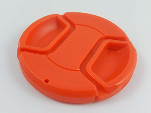 vhbw Universal Objektivdeckel 58 mm für Kamera, DSLR - Kunststoff, Rot, mit Innengriff