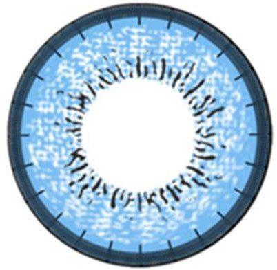 Matlens – EOS Farbige Kontaktlinsen mit Stärke circle lenses blau blue J-203 2 Linsen 1 Kontaktlinsenbehälter 1 Pflegemittel 50ml