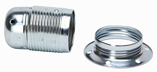 Kopp Metall-Fassung E27 mit 2x Schirmträgerring, chrom, 212620007