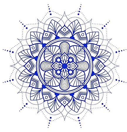 Mandala Shine Rays Stern Vinyl Wandtattoo Big Size 56 Farben Orientalischer Stil / M5 (Vinyl Wandaufkleber, XL Größe - 200 x 200 cm)