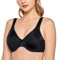 Delimira Women's Minimiser Bra Plus Size Underwired Full Cup Non Padded Seamless Support T Shirt Bra Black 34B