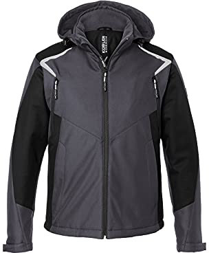 KÜBLER Workwear | KÜBLER BODYFORCE Winter Softshell Arbeitsjacke | anthrazit/schwarz | Größe 4XL