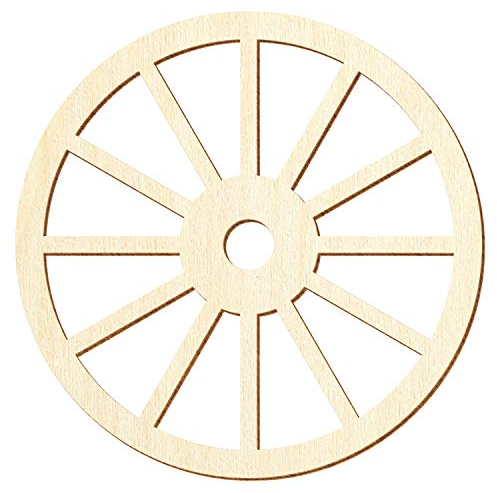 Holz Wagenrad V1 - Deko Basteln 5-50cm, Größe:5cm, Pack mit:10 Stück
