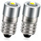 Ruiandsion LED Taschenlampen Glühbirne Upgrade E10 Base DC 3-24V 3030 LED Ersatzbirne für Taschenlampen Arbeitsfackel oder Fahrrad (2er Pack)
