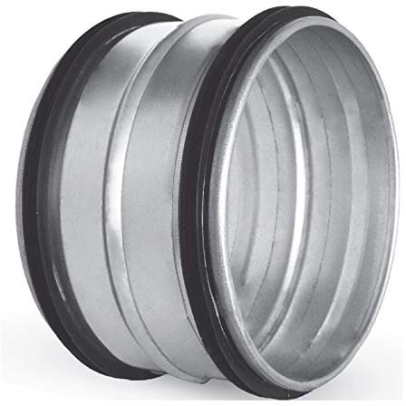 MKK Raccord pour tube spiralé - Double lèvre - Raccord galvanisé - Diamètre : 80 mm