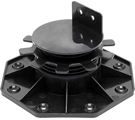 Wiltec Stelzlager für Terrassen, 2700kg, 33-64mm, höhenverstellbarer Stellfuß für Terrassendielen, Platten und Planken
