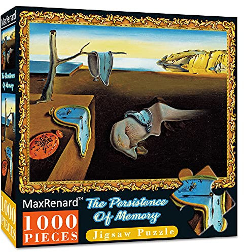MaxRenard Spiel 1000 Teile Puzzle Fine Art Collection Spielzeug Salvador Dali Die Beständigkeit der Erinnerung