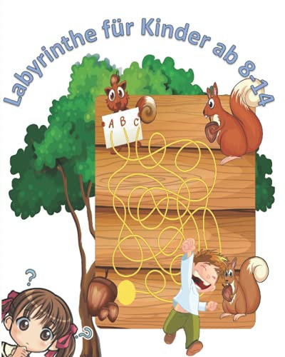 Labyrinthe für Kinder ab 8-14: Kinderspiele zwischen 8-14 Jahren mit 102 Seiten Aktivität Labyrinth, Buch der Intelligenz, Puzzle das Labyrinth