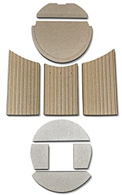 Feuerraumauskleidung für Justus Faro W+ 2.0 Kaminöfen - Vermiculite - 9-teilig