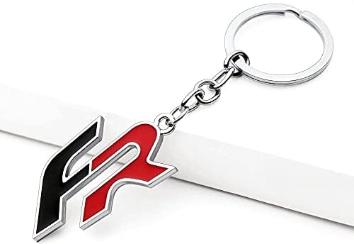 Protrex UK Schlüsselanhänger Chrom 'FR' Tarraco Mii Arona Ateca Ibiza Toledo Leon Alhambra Arosa Marbella Inca Altea Exeo, Chrom/Rot/Schwarz, M