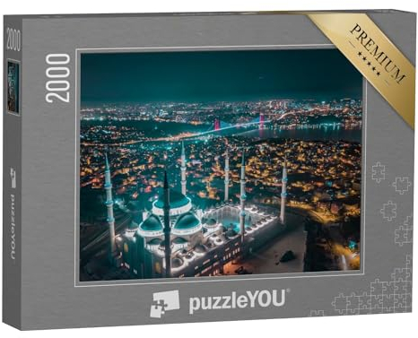 puzzleYOU: Puzzle 2000 Teile „Luftaufnahme von Istanbul und Camlica Moschee, Türkei“ – aus der Puzzle-Kollektion Türkei