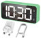 HERMIC Digital Alarm Clock Bedside Mains Powered Large Digital Led Display, Full-Range Brightness Dimmer, Adjustable Alarm Volume, Snooze, Dual Alarm, 12/24H, USB Charging Port, Easy to Use Green-1