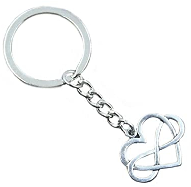 Herz unendlich Herzschlag Schlüsselanhänger 3cm Schlüsselring für Geliebte Glück | Geschenk | Männer | Frauen | Damen | Herren | Jahrestag | Hochzeit | Liebe