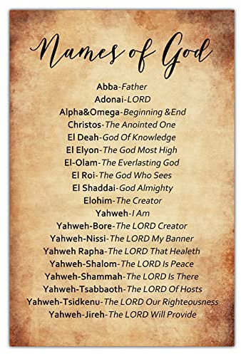 Bibelskriptur, Wanddekoration, christliche Wandkunst, Bibelvers, Wanddekoration, die Namen Gottes, christliche Poster, Rüstung Gottes, Wandkunst, biblische Wanddekoration, religiöse Wandkunst, 40,6 x