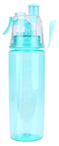 Agatige Fitness Water Bottle, 600ML/20.28oz Mister Spray Sports Water Bottle Outdoor Gym Running Workout BPA Free Misting Spray Drink Cup for Cycling Soccer Runing Hiking Biking Climbing (Blue)