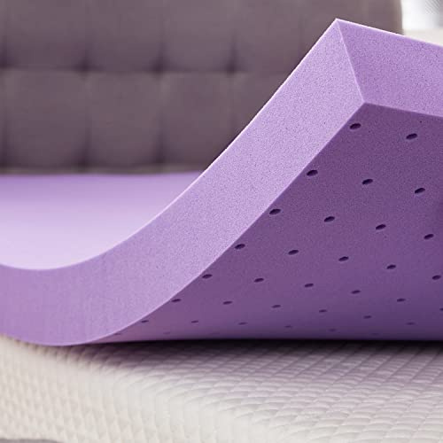 SINWEEK 7,6 cm Gel-Memory-Foam-Matratzenauflage, Twin XL, extra Lange Matratzenauflagen für College-Wohnheim, Einzelbett, belüftete weiche Bettauflage, CertiPUR-US-Zertifiziert, Twin XL, Violett