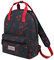 Cath Kidston London Inky Stanley Rucksack für Damen und Mädchen, mit Aufhängeschlaufe, Wachstuch, Marineblau