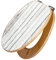 banjado Design WC Sitz Bambus Absenkautomatik 45,8x37,5cm / Toilettendeckel mit Absenkautomatik Holz/hochwertiger Bambus Klodeckel/WC-Sitz für gängigen Toiletten/Motiv Weißer Bretterzaun