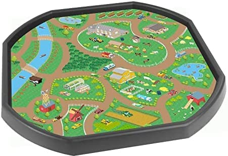 Block Town - The Farm Vinyl Tuff Tray Insert - 86 x 86 cm - Ideal for Large Tuff Spot Tuff Tray - Tuff Tray NOT Included