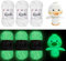 ilauke - Filato luminoso per lavori a mano, 3 pezzi fluorescenti al buio, 50 g, 4 colori, in poliestere, per sciarpe, cardigan e lavori all'uncinetto, bianco