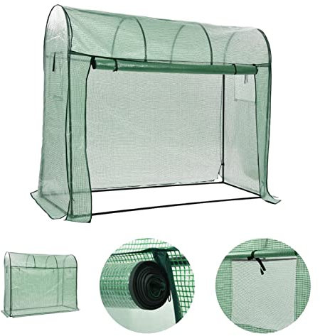 CIADAZ Serre avec Porte zippée 200x80x170 cm,Carport Abri Voiture,Serre Tunnel