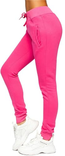 BOLF Donna Pantaloni Sportivi della Tuta da Allenamento Atletici Gli Sport da Calcio Fitness Pareggiatore da Jogging Slim Fit Street Style CK-01B Rosa L [F6F]
