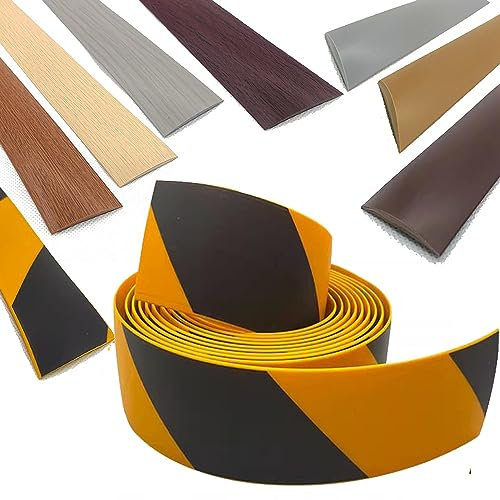 NEZIH Selbstklebstoffbodenabdeckungsstreifen 4/5 cm Breiter Laminat -Trimmstreifen, Vinylboden Flacher Trennstreifen/Chin Teak/W5Cm