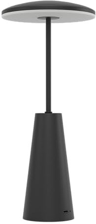 EGLO LED Außen-Tischlampe Piccola, Touch dimmbare Nachttischlampe mit Einstellbarer Lichtfarbe, Outdoor Tischleuchte aus Metall in Schwarz, Lampe für Balkon und Terrasse, IP54