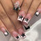 NATOSU Y2K Lot de 24 faux ongles à presser en acrylique avec strass en forme d'étoile Taille M Pour femmes et filles