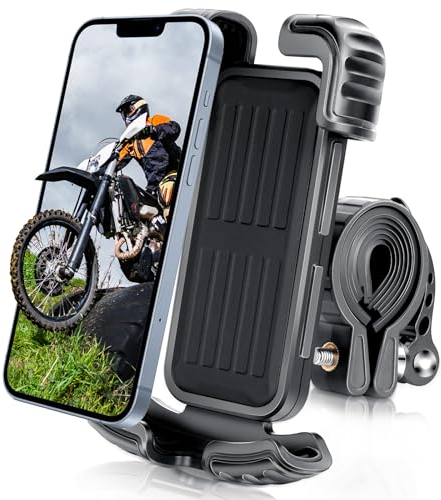 AiQInu Porta Cellulare Moto, Supporto Telefono Moto Mtb, Porta Cellulare Bici 360˚ Rotazione, Porta Telefono Moto per iphone, Samsung