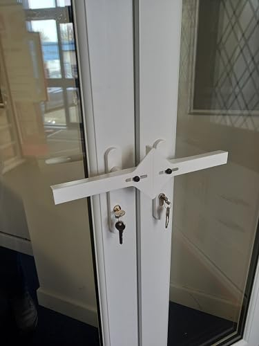 Security Door lock that really works for French doors, patio doors, house doors. Quickly and easily add extra security to a door (French Door Lock)