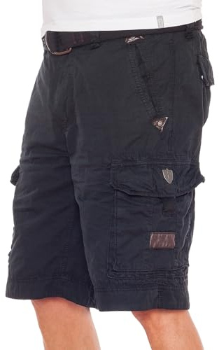 Jet Lag Herren Cargo Shorts Take Off 7, Farbe:Schwarz, W42