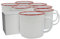 PixColor - Pack 12 Tazas para sublimación de metal con asa | Borde de color rojo | 350 ml de capacidad | Calidad AA | Caja individual con cada taza | By Club Náutico