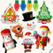 Weihnachts Luftballon Set, 11 Stk XXL Weihnachten Deko Folienballon Weihnachtsmann Weihnachtsbaum Elch Glühbirne Lebkuchenhaus Schneemann Pinguin Weihnachtsdeko Ballon für Kinder Christmas Dekoration