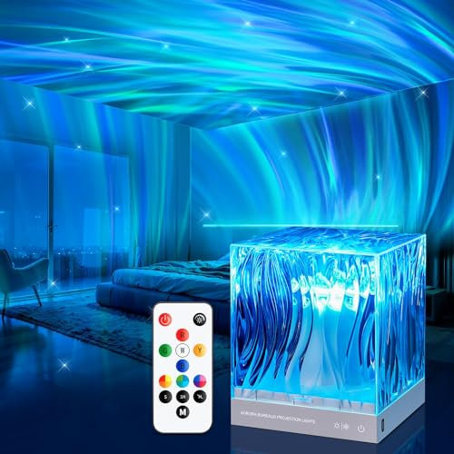 Sternenhimmel Projektor Kinder Aurora Lampe, 18 Lichtmodi Polarlicht Lampe, Fernbedienung Zeitnahme Nachtlicht Sternenhimmel Projektor, Projektor Galaxy Nordlicht Projektor Zimmer Deko Wohnzimmer