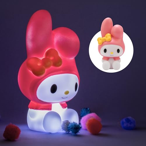 My Melody Kids Night Light, Touch Control, Rechargeable Cute Mood Light | Officially Licensed Sanrio Merchandise, 3 Brightness Levels, Soft Vinyl Body, Cordless Bedside Lamp By Blue Sky Studios