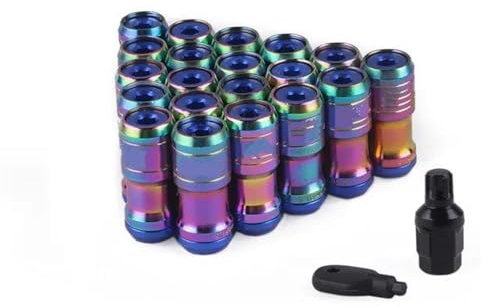 WTIXCRQ Radbolzen Radschraube Kompatibel Mit Suzuki Formula Radschrauben, Alufelgenmuttern, Stahlfelgen, Sicherungsmuttern, Eichelfelgen, M12 X 1,25, 20 Stück(Multicolor)