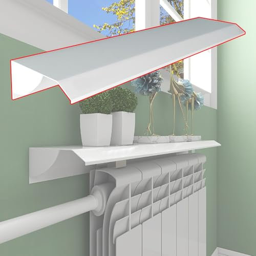 Radiator Shelf Floating Radiator Shelf No Drilling 60 80 100 120 140 160 CM, Radiator Covers Extra Wide 17CM 20CM/ Radiator Cover Top Shelf with Stands, for Dining Room/ Courtyard/ Studio(70x17cm/8cm)