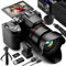 NBD Cámara Digital 5K 64MP: ​Enfoque Automático​​, Zoom Óptico 16X & Pantalla Abatible 3 180°, WiFi/HDMI – Incluye Tarjeta 32GB + Kit Limpieza(Negro)