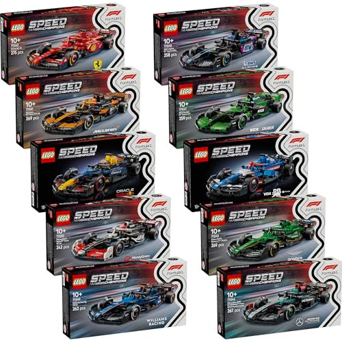 Lego F1 Set completo: tutte le 10 auto Lego Speed Champions Formula 1 – F1 Lego Set con auto da corsa per bambini a partire dai 18 anni (Lego Speed Champions 2025)
